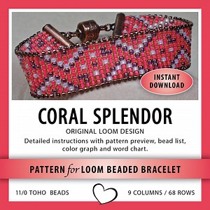 Bead Loom Pattern, Loom Bracelet Pattern, Geometric Pattern, Seed Bead Pattern, Bead Weaving, Jewelry Patterns, Original Design - Etsy