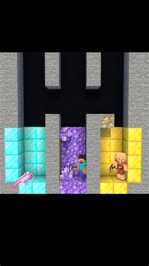 Help Axolotl to reach Diamond 💎 room#minecraft #mc #shortvideo #viralvideo