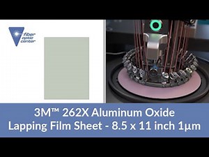 3M™ 262X Aluminum Oxide Lapping Film Sheet - 8.5 x 11 inch 1µm - Available From Fiber Optic Center
