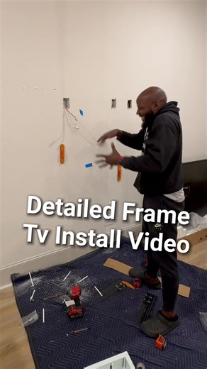How to mount a Samsung Frame TV! Full tutorial #fyp #subscribe #like #funny #worklife #strong #art #beautiful #icon #positive #houstontx #texas #richmondtx #fulsheartx #samsung #frametv #fireplace #picture #follow #flush #tvinstall #832 #713 #281 #xplore #exlore #page #viral #viralvideo #goat #audiovisual #hometheater #automation #🔊 #markerting tvmounting #tvmounting #htx #houstontvmounting #katytx #cypresstx #fyp #fypシ #foryou #clean #install #htown #tech #customerservice #trending #tvinstall 
