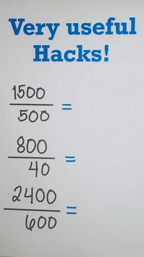 6.6K views · 41 reactions | ℹ️Very Useful Math Hacks ℹ️ #math #mathematics #mathtricks #MathTricksTutorial #maths #mathtrick #mathtutorial #basicmath #basicmathreview #viral #trending #educational #mathshortcut #mathhacks #tutorial #lovemath #mathematicstutorial #mathreview #reels #reelsvideo #reelsviral #reelsfb #fyp #foryou | Math Tricks Tutorial | Facebook