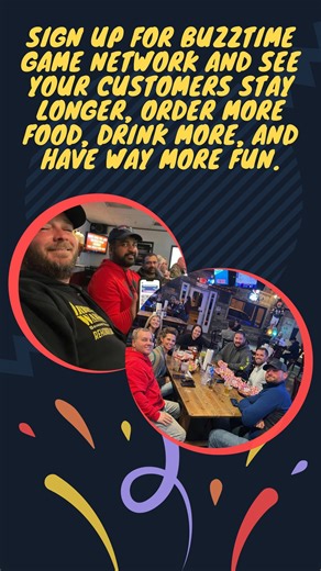 Boost your bar’s entertainment with Buzztime Game Network—the ultimate game system designed exclusively for bars and restaurants. Keep guests coming back with a new game every night, including Bingo, Trivia, Fantasy Sports, Family Feud-style, and Name That Tune-style games—and so much more. Schedule your quick demo now: https://www.buzztime.com/business/ At just $5 a day, it’s one of the smartest investments you can make for your venue. | Buzztime
