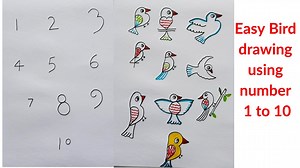 3.1M views · 39K reactions | How to draw different types bird using number 1 to 10 for kids | Very easy trick bird drawing | Easy bird drawing with number 1 to 10 | Priyanka creative guru | Facebook