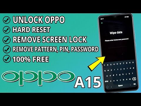 Oppo A15 (cph2185) Bypass Hard Reset Password | How To Unlock oppo a15 Forgotten Code password 🔓🔑✔️