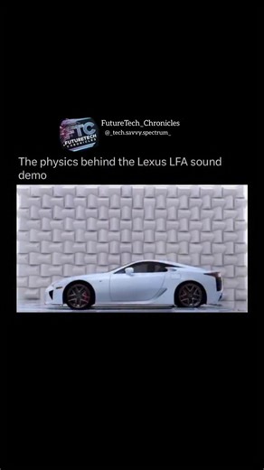 FutureTech_chronicles on Instagram: "The Lexus LFA commercial used engine sound to break a champagne glass. Engineers matched the exhaust frequency to the glass's resonance point. Sustained vibration caused the glass to crack. The test relied on controlled engine speed and precise tuning. The sound was held within a narrow rpm range. This allowed vibration to build consistently. The demonstration showed a practical example of resonance. It linked engine acoustics with physical reaction. The resu