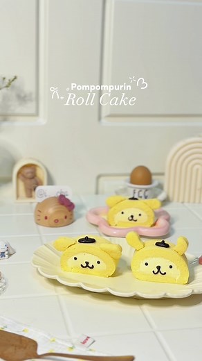 Delicious Pompompurin Roll Cake Recipe | Home Cafe