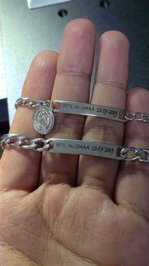 Custom laser-engraved couple bracelets #bracelets #couple #laserengraving #personalized