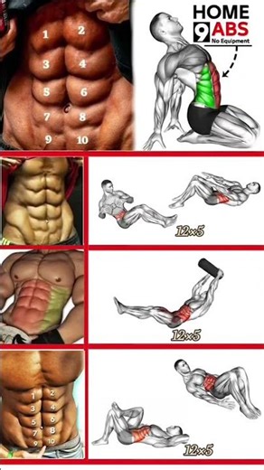 9Best Home Abs Exercises 🔥 Get 10 Pack Abs | No Equipment”