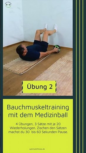 Bauchmuskeltraining mit dem Medizinball