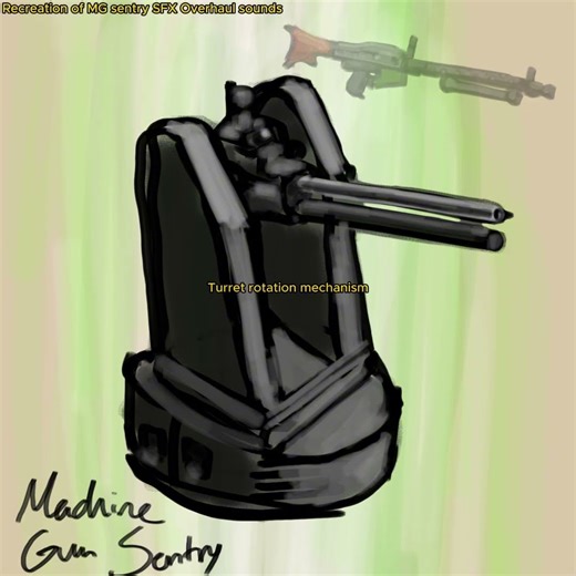 HD2 A/MG-43 Sentry turret SFX Overhaul showcase (part of MG-43 SFX Overhaul mod)