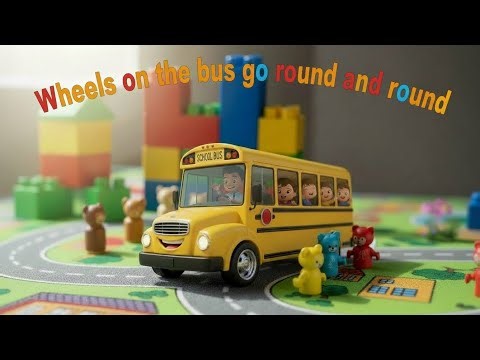 The Wheels on the Bus Go Round and Round (Toy Edition) | Nursery Rhyme for Kids cocomelon Style