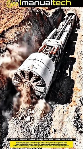 How Do They Drill Tunnels Through Solid Rock? Giant TBM Cutting