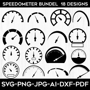 Speedometer SVG Bundle: Car & Race Clipart (digital Files) - Etsy