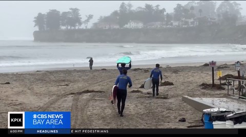 Santa Cruz beaches still littered with debris from pier collapse with more big surf ahead