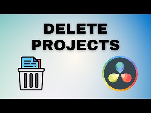 How to DELETE Projects in DaVinci Resolve 18 (EASY)