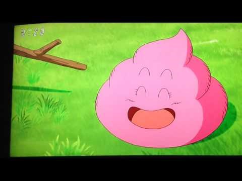 うんちを突つくアラレちゃん