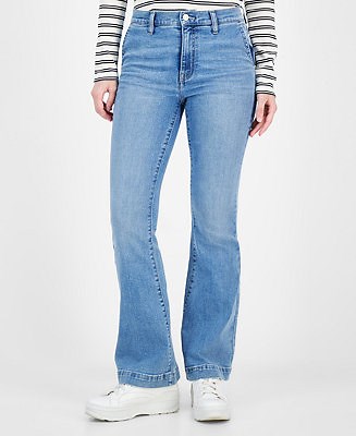 DKNY Jeans Women's High-Rise Flare Trouser Jeans - Macy's