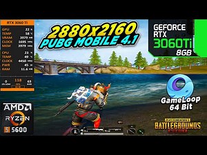 PUBG Mobile On RTX 3060 Ti + Ryzen 5 5600 | Ultra HD + 120 FPS Test | Gameloop (64-Bit)