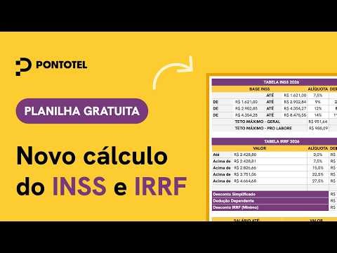 INSS and IRRF 2026 Calculation Spreadsheet: Download for free and see how to use it!