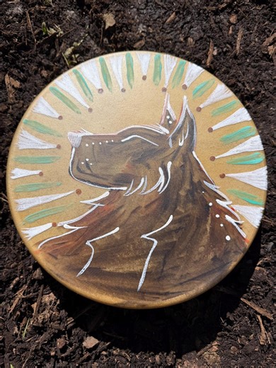 Native American Wolf Paw Drum: Deerskin Rawhide, 10" (COA) - Etsy