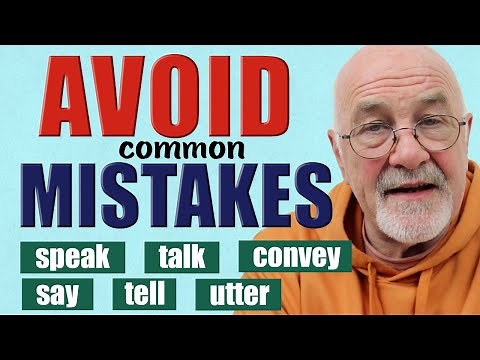 AVOID Mistakes in speaking English | Speak, Talk, Say, Tell difference