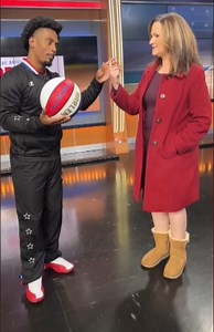 12K views · 160 reactions |  The Harlem Globetrotters visited our studio today, showing us a few tricks! | WCVB Channel 5 Boston | Facebook