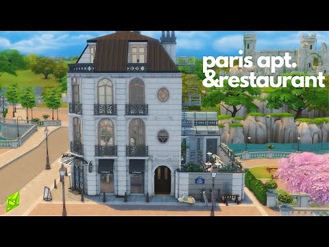 Paris Restaurant & Apartment | The Sims 4 Speed Build | Custom Content | Part I
