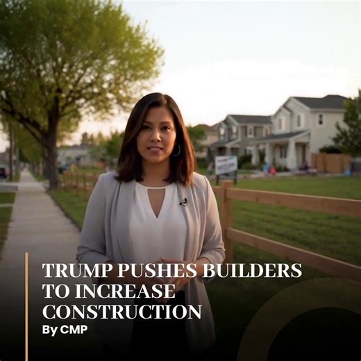 Trump Pushes Builders to Increase Construction #USARealEstate #USRealtor #AmericaHomes #USProperty #USALiving #USAListings #USAHomeSales #AmericanHousingMarket #USALuxuryHomes #AmericanNeighborhoods