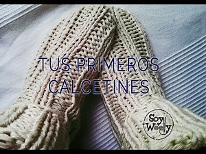 Teje Calcetines MUY FÁCILES con dos agujas o palitos
