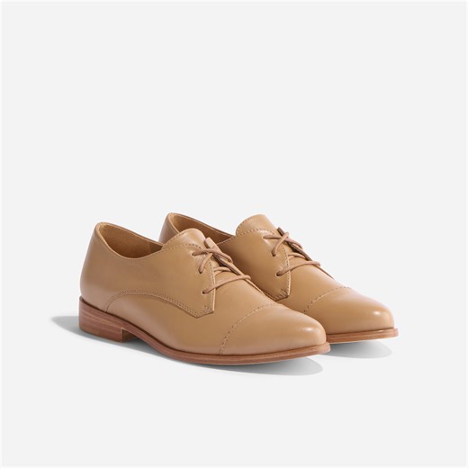 Emilia Cap Toe Oxford Almond — Nisolo
