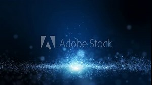 Dark blue and glow particle abstract background light ray beam effect.