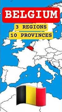 3 Regions & 10 Provinces of Belgium 🇧🇪 | Map Explained #shorts
