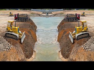 OMG! Excellent Mini SHANTUI Dozer Ft Komatsu D58p with Dump Trucks Processing Perfective