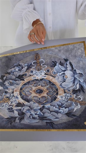 Maria Oriental Wind 🎨 Artist on Instagram: "A limited canvas edition, created from an original painting 🎨 I’m completely in love with the quality Fine art giclée on natural canvas, delivered rolled for custom stretching Each piece is signed by mе, numbered and packaged with love Same energy as the originals art A different form of presence Limited edition 💫 collect yours from www.oriental-wind.com #buyartfromartists #artistinstudio #art #spiritualart"