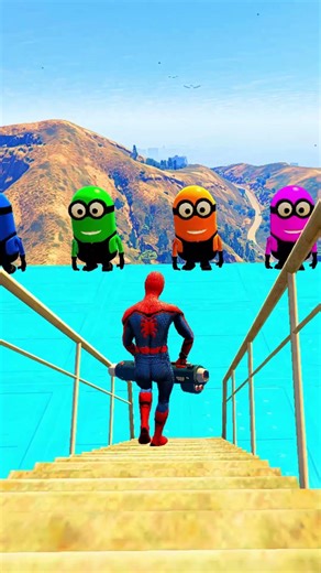GTA 5 Epic Water Ragdolls | Spider-Man Jumps / Fails #shorts