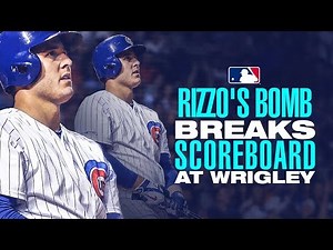 Anthony Rizzo's homer BREAKS Wrigley scoreboard!
