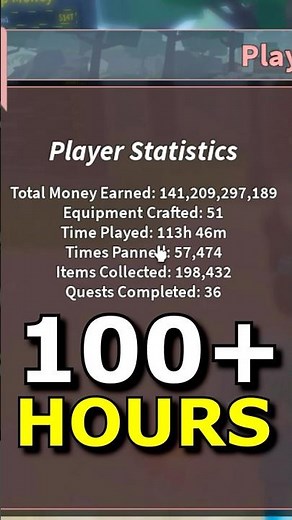 100+ Hours in Prospecting Roblox