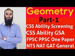 Geometry Portion for CSS GSA Screening &One Paper mcqs Sir Sabir