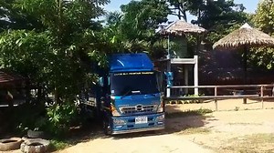 A big truck of elephant food is coming. Elephant will be very happy. Yummy !!!! | Samui Elephant Sanctuary