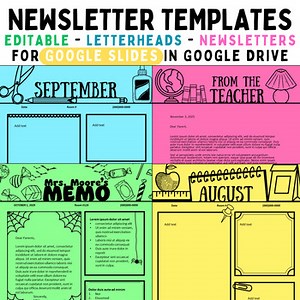 Class Newsletter Templates for Google Drive Letterheads