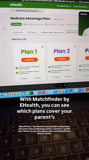 #sponsored Every year families tell me the same thing: comparing Medicare plans is confusing and stressful. If you’re helping your parent figure out their Medicare coverage, there’s a tool I point families to that saves time and makes it simple to compare options. It’s called Medicare MatchFinder™ by eHealth, and it lets you easily see which plans include your parent’s doctors, prescriptions, and pharmacy - all in one place. It’s a free service, and you have no obligation to enroll. The Medicare