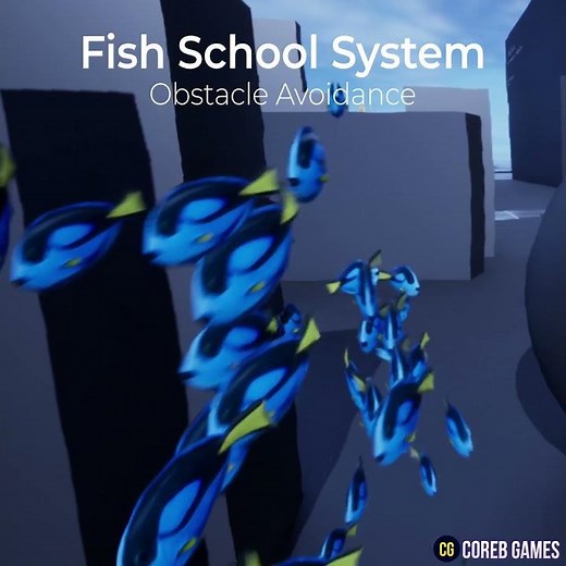 7+ Fully Functional and Animated Fish School System in Unreal Engine #shorts