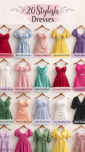 20 stylish dresses 👗 and name #ootdguide #fashion #girllook #viral #ytshorts