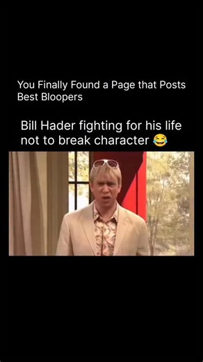 The Best Bloopers | Bill Hader is known for his rare ability to blend sharp comedy with genuine emotional depth. He rose to fame on Saturday Night Live, where... | Instagram