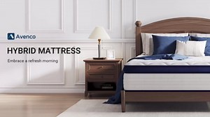 Avenco Queen Size Mattress, 14 Inch Queen Mattress with Individually Smarts Pocket Springs for Back Pain Relief, Hypoallergenic Fabric Box Spring No Need, Mattresses in a Box Medium Plush Support