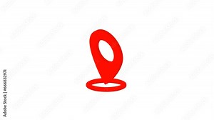 Simple pin location animation. Suitable for technology content.