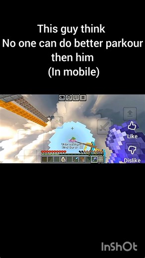 I am better than DREAM 🙄 #minecraft #parkour #endless