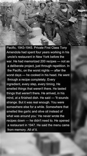 Soldier Memorized 200 Recipes So He Could Cook Them in His Head When Things Were Worst |