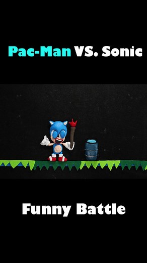 Pac-Man vs Sonic Stop Motion Battle