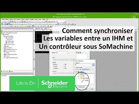 Comment synchroniser les variables entre un IHM et un contrôleur dans un projet SoMachine V4.x ?